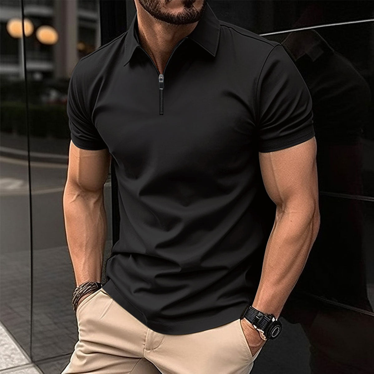Herren Performance Polo-Shirt Modern Slim Fit