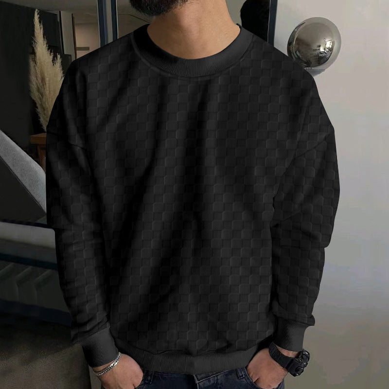 Herren Sweatshirt Lässig Strukturiert mit Klassischen Bündchen - BerlinGlamour