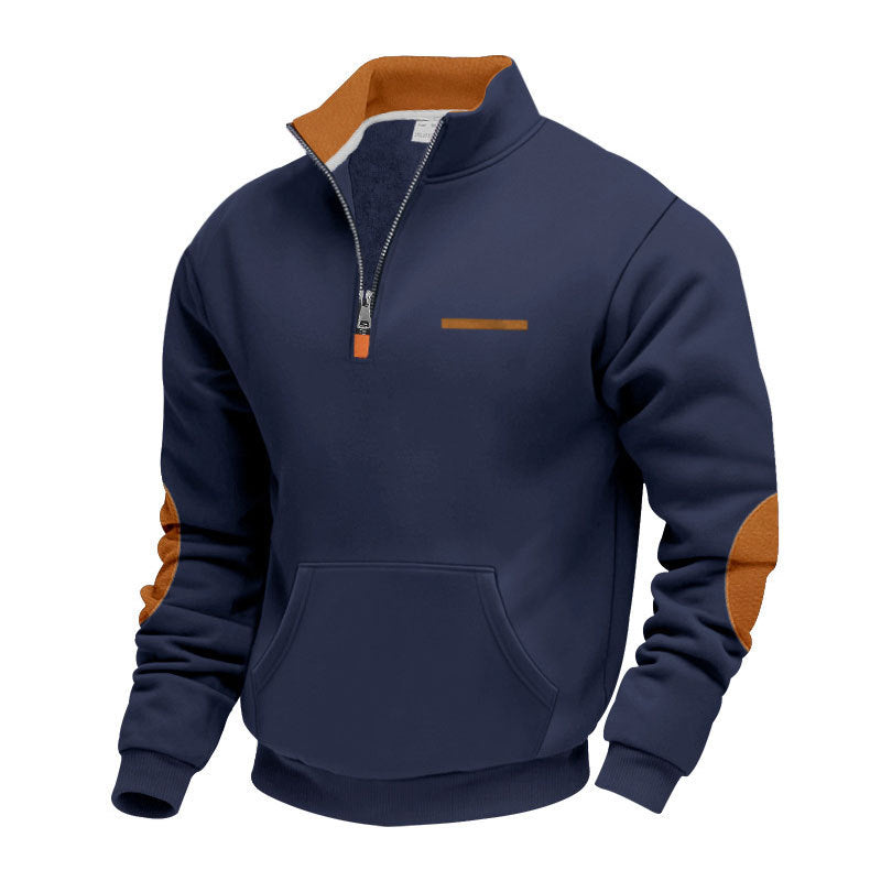 Herren Kapuzenpullover Mit Halbzipp Modern Farben