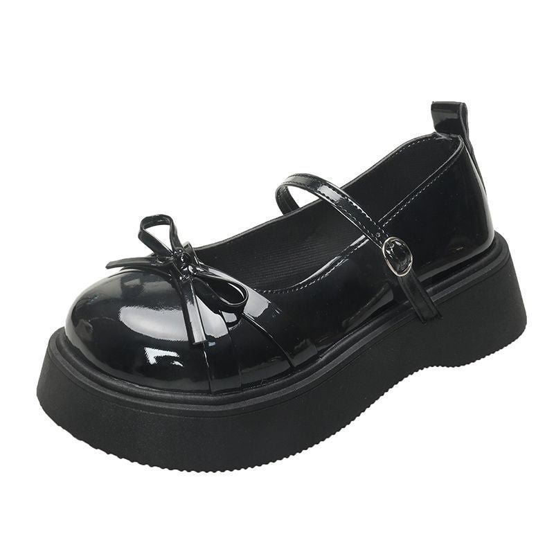 Damen Plateau-Schuhe Glänzend Schick Frauen Schuhe Heidi Stil
