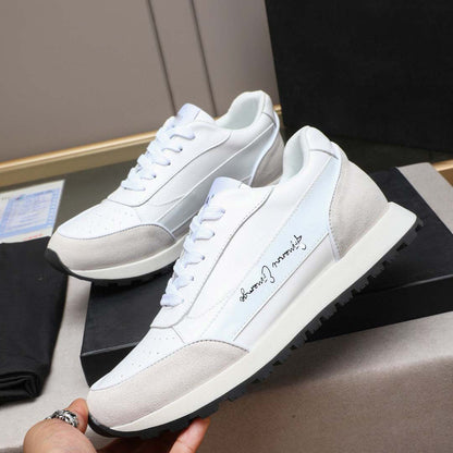 Damen Sneaker Sportlich Leder Laufsohle