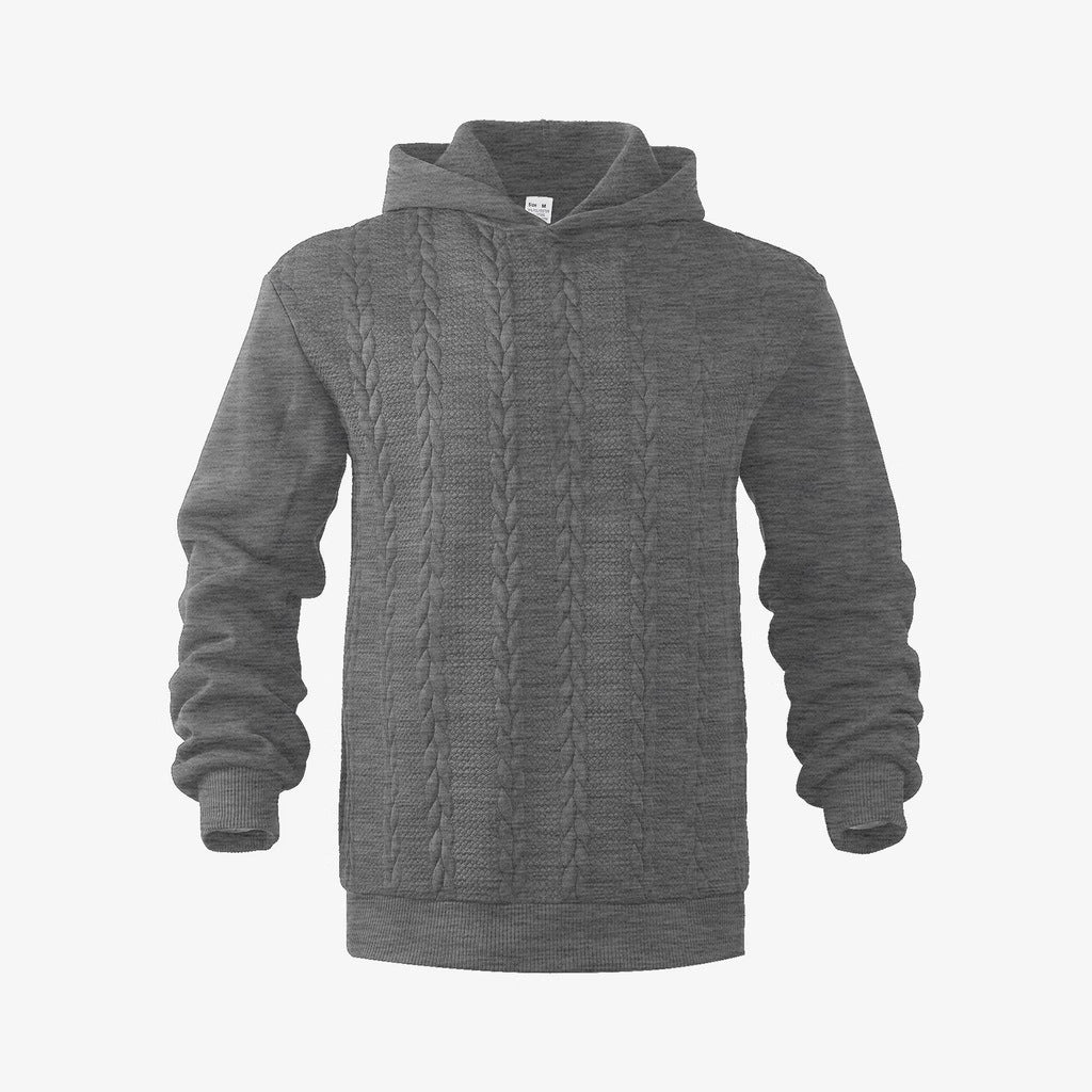 Herren Kapuzensweater Strukturstrick Modern Urban - BerlinGlamour
