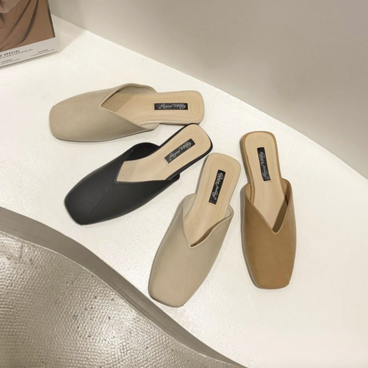 Damen Mules Modern mit Überkreuz-Design und Hochglanz