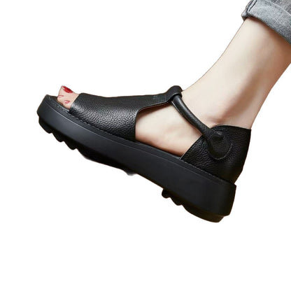 Damen Sandalen Offen mit verstellbarem Riemen Komfort Sohle