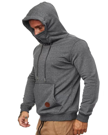 Herren Kapuzenpullover Gesichtsschutz Multifunktionsjacke Warm
