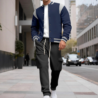 Herren Lederjacke Asymmetrisch Modern mit Nieten