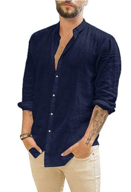 Herren Langarmhemd Elegant Bequem Modern