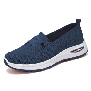 Damen Sportschuhe Bequem Atmungsaktiv Slip-On Schuhe Damenweiß