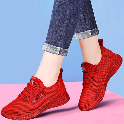 Damen Sneaker Atmungsaktiv Flexibel Mesh Modisch
