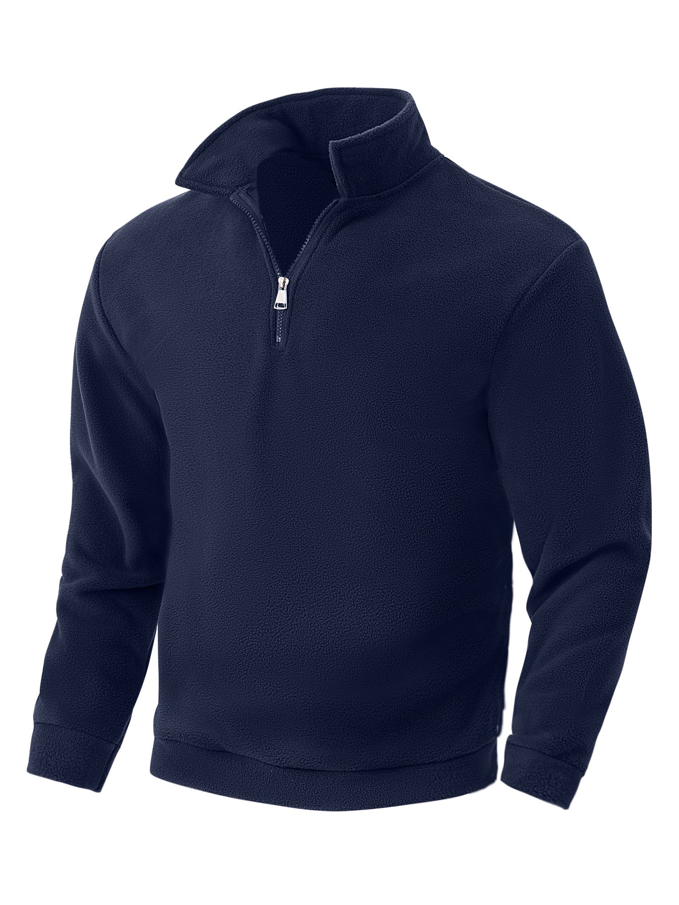 Herren Fleece Pullover Halbzipper Hoher Kragen Warm