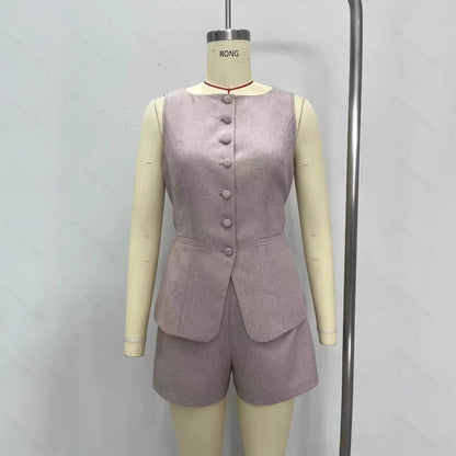 Damen Overall Elegant Shorts Blazer Tailliert