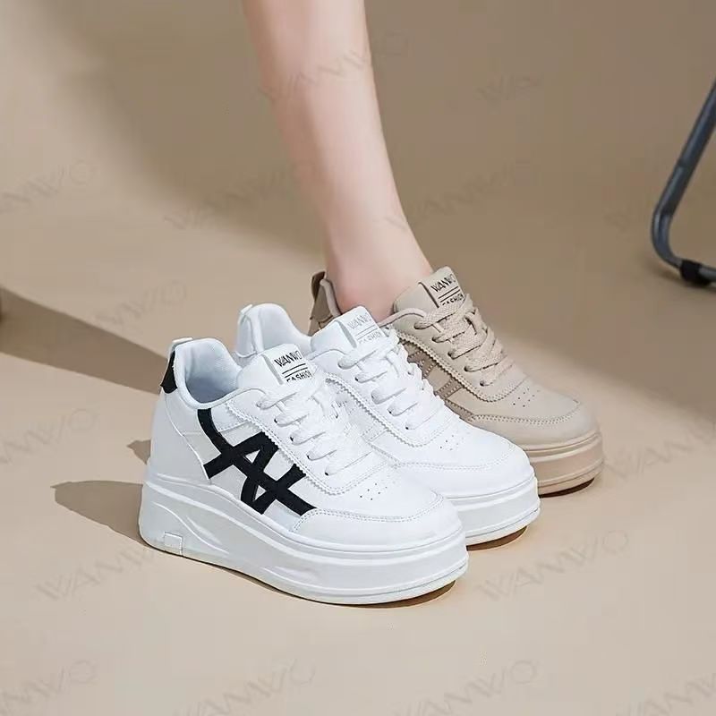 Damen Sneaker Hoch Plattform atmungsaktiv Stoßdämpfer