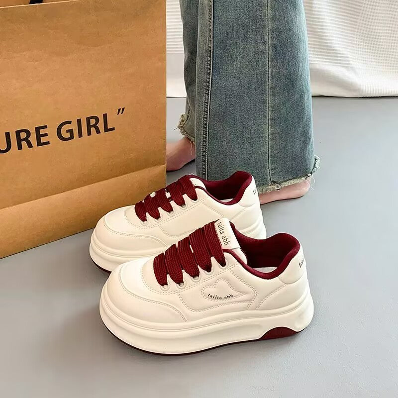Damen Sneaker Laufschuhe Dicksohle Atmungsaktiv Sportlich