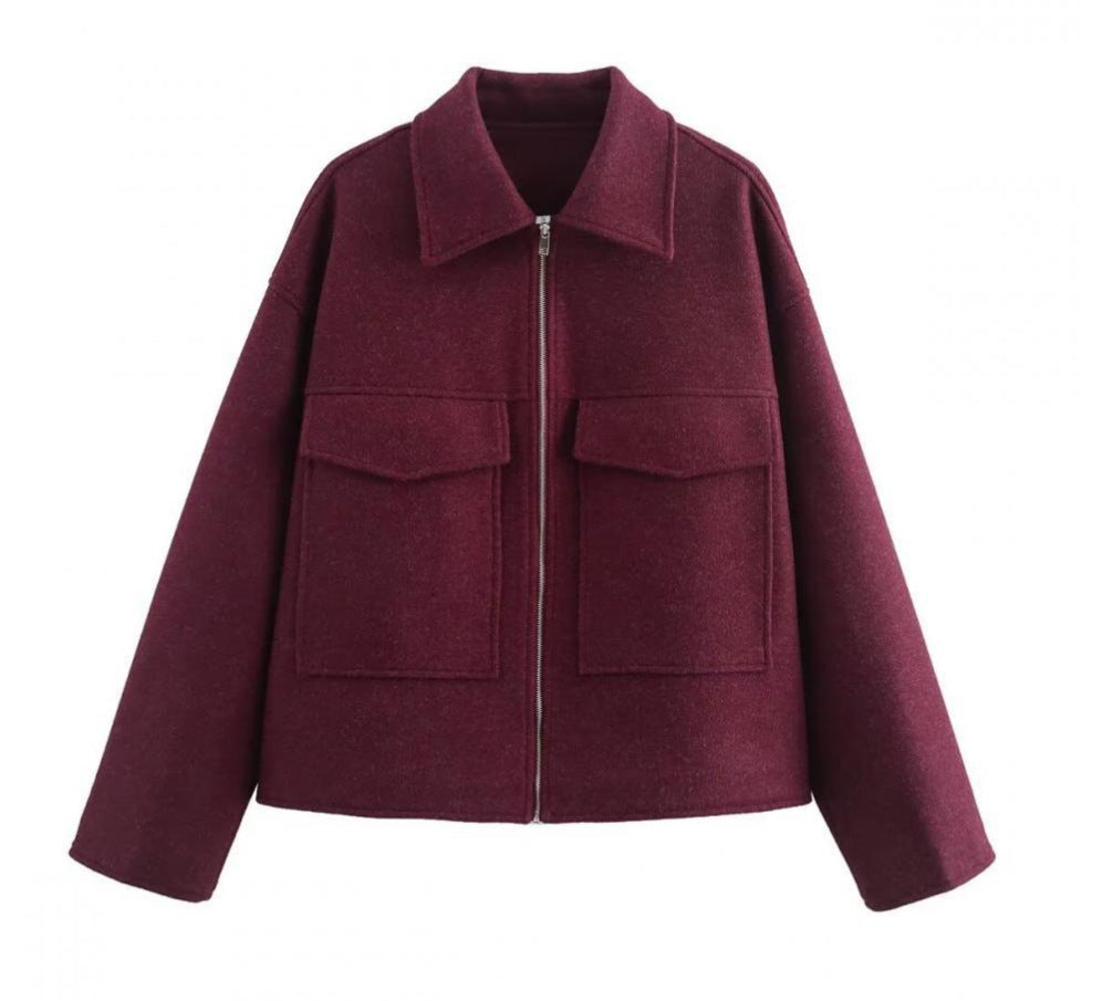 Damen Fleecejacke Mit Taschen Moderner Schnitt