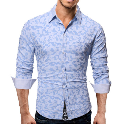 Herren Hemd Elegant Floralmuster Stilvolle Bluse