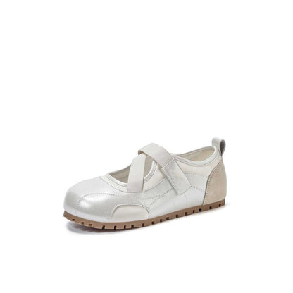 Damen Ballerinas Weich Bequem Klettverschluss