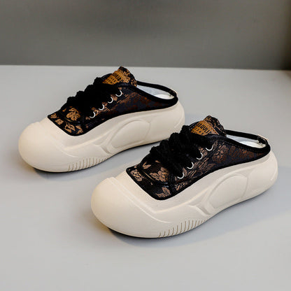 Damen Sneaker Bequem Blumenmuster Weich