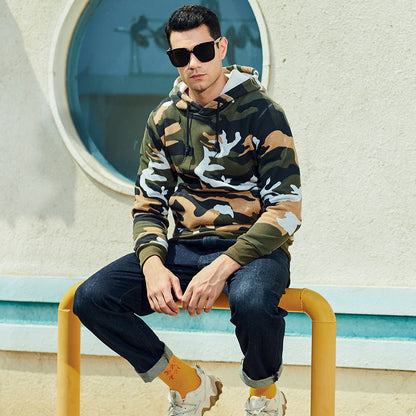 Herren Kapuzenpullover Camouflage Warm Kuschelig - BerlinGlamour