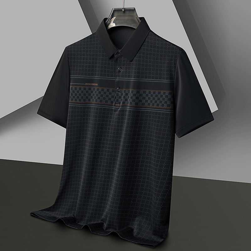 Herren Poloshirt Atmungsaktiv Piqué Kontraststreifen Modern