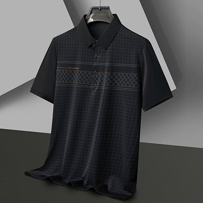 Herren Poloshirt Atmungsaktiv Piqué Kontraststreifen Modern