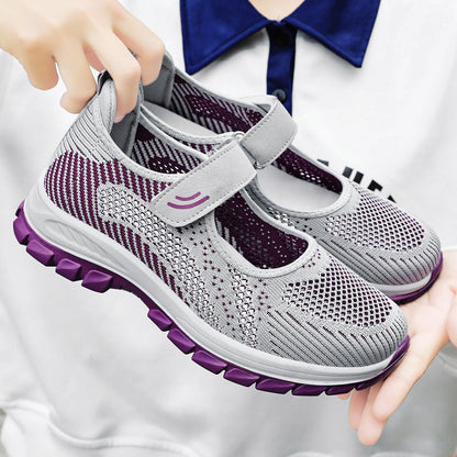 Damen Fitness-Schuhe Atmungsaktiv mit Klettverschluss Sportlich