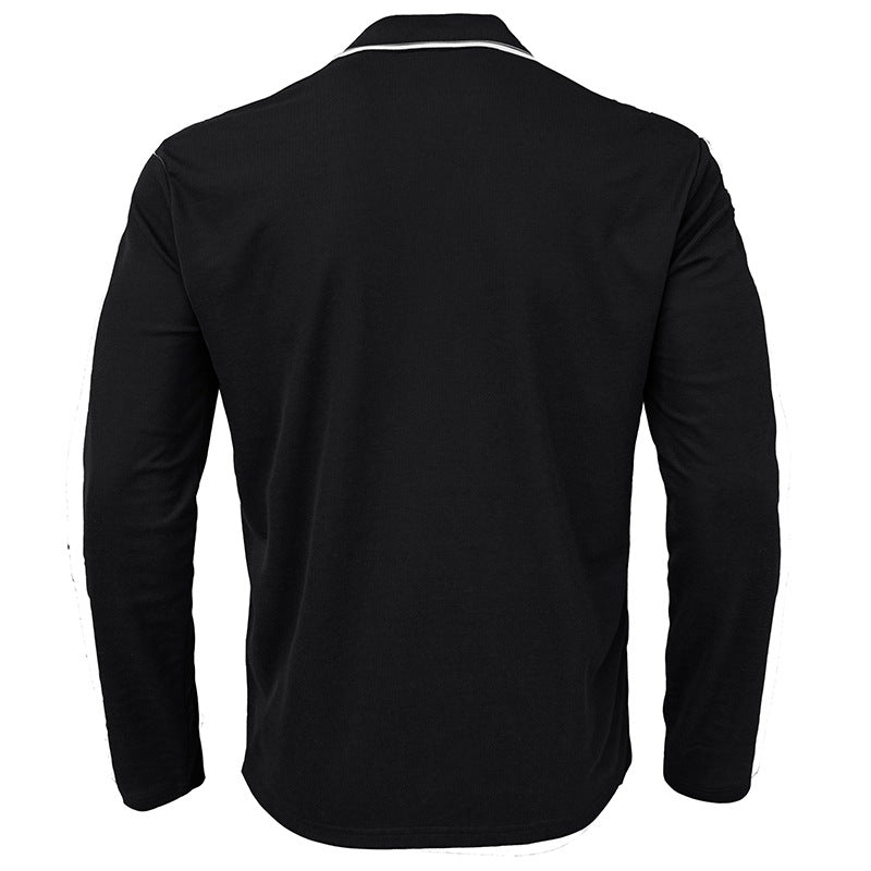 Herren Polo Langarmshirt Modern mit Stilvollem Kragen