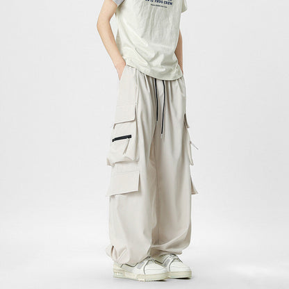 Praktische Unisex Cargo-Hose mit Seitentaschen Elastisch - BerlinGlamour