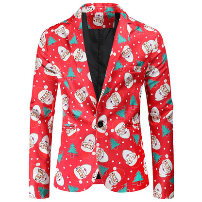 Herren Blazer Weihnachtsdesign Festlich Glitzernd