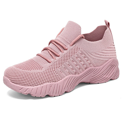 Damen Fitness-Sneaker Atmungsaktiv Flexibel Mit Elastischer Schnürung