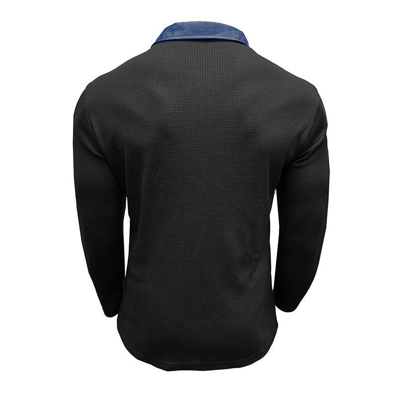 Herren Polohemd Langarm Modern Eleganter Stil