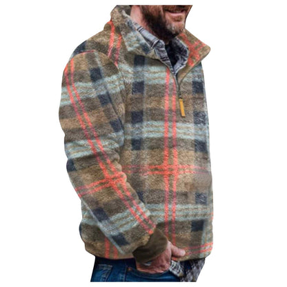 Herren Pulloverjacke Geometrisch Modern mit Brusttasche