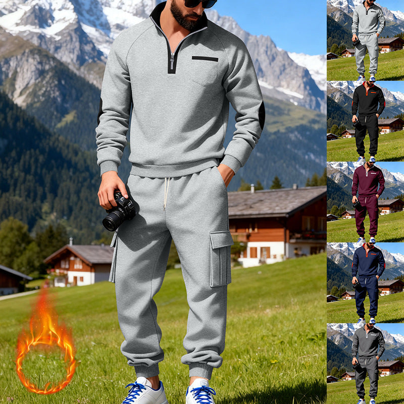 Herren Sportanzug Freizeitanzug Modern mit Taschen