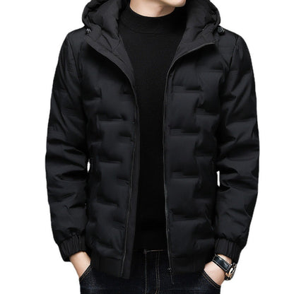 Herren Steppjacke Isoliert Warm mit Kapuze