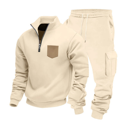 Herren Sportanzug Modern Sportlich Grau