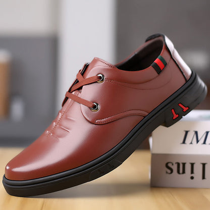 Herren Schnürschuhe Leder Elegante Schwarz Luxus