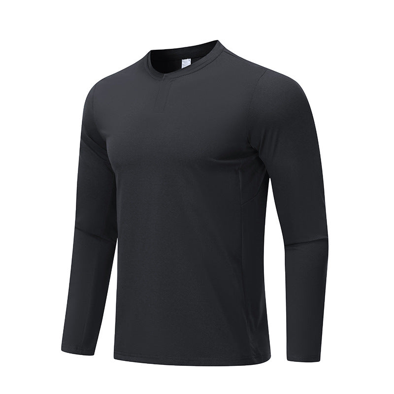 Herren Langarmshirt Funktionales Stehkragen Shirt Modern