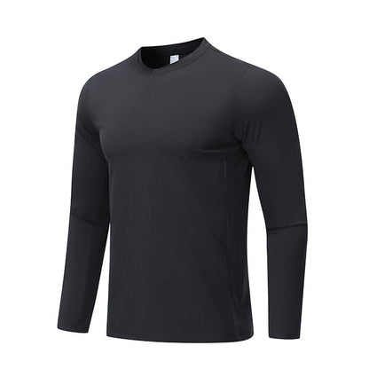Herren Langarmshirt Funktionales Stehkragen Shirt Modern