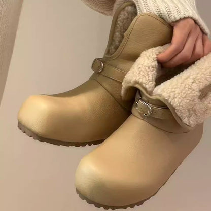 Damen Hausschuh-Stiefel Warm Flauschig mit Weichem Innenfutter