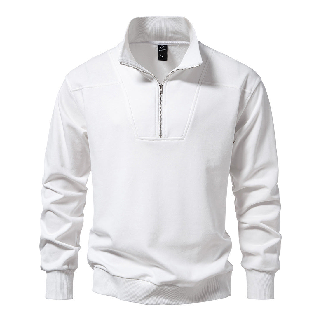 Herren Pullover Stehkragen Modern Bequem Halbzipp