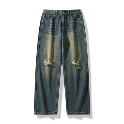 Herren Jeans Distressed Lässig Berlin Style
