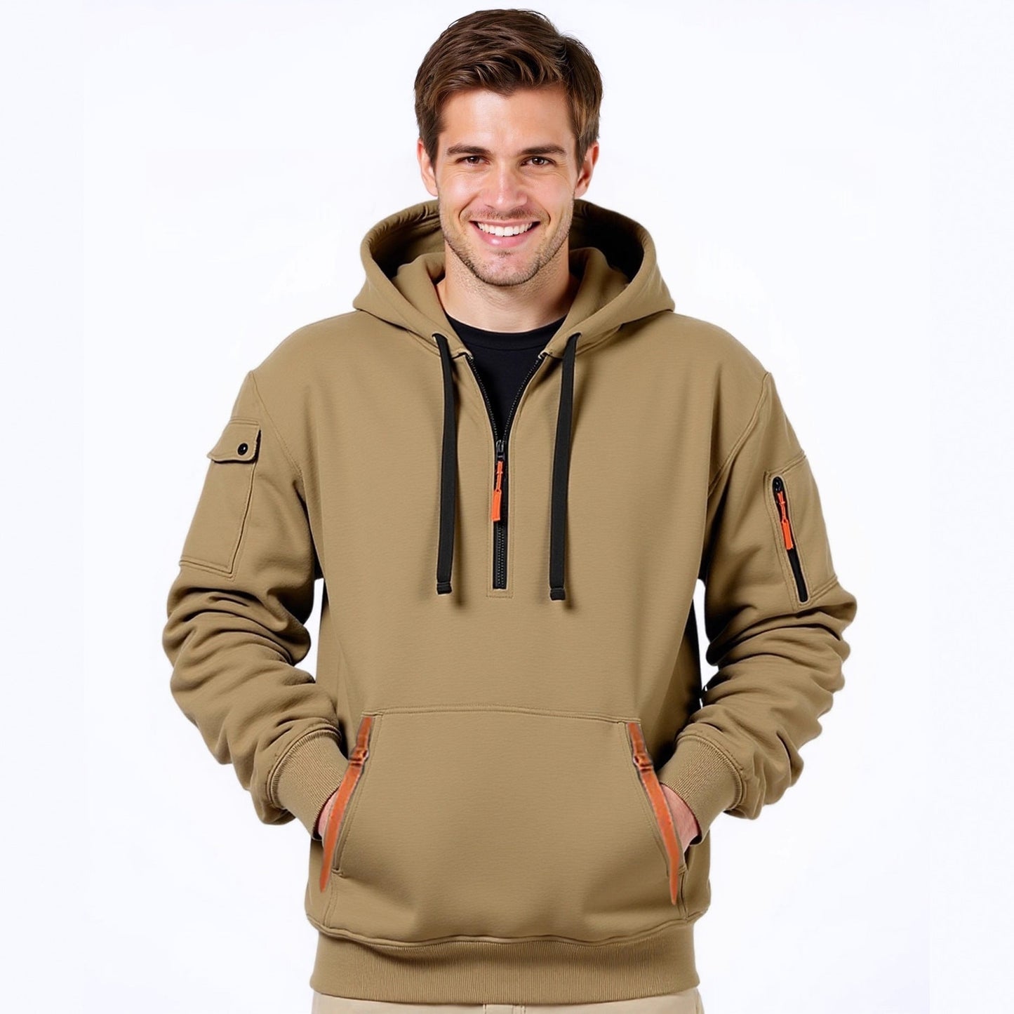 Herren Kapuzenpullover Modern mit Taschen