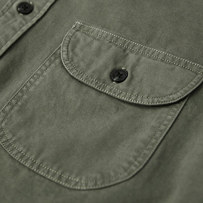 Herren Langarmhemd Lässig mit Brusttaschen Casual Style