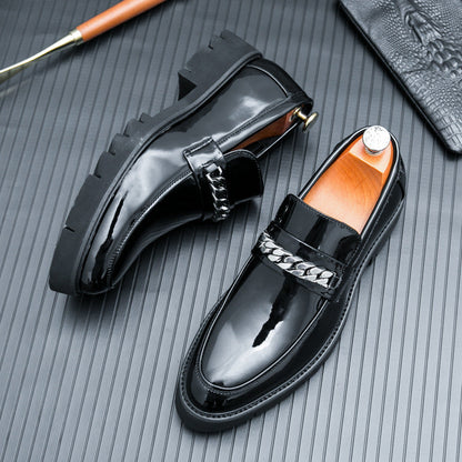 Damen Mokassins Elegant Stilvolle Schuhe mit Ketten-Detail