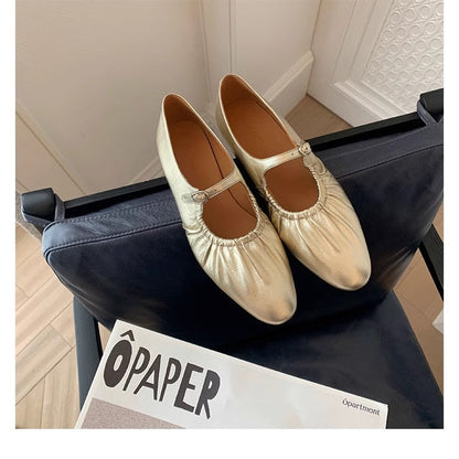 Damen Ballerinas Bequem Elastisch Schnürung