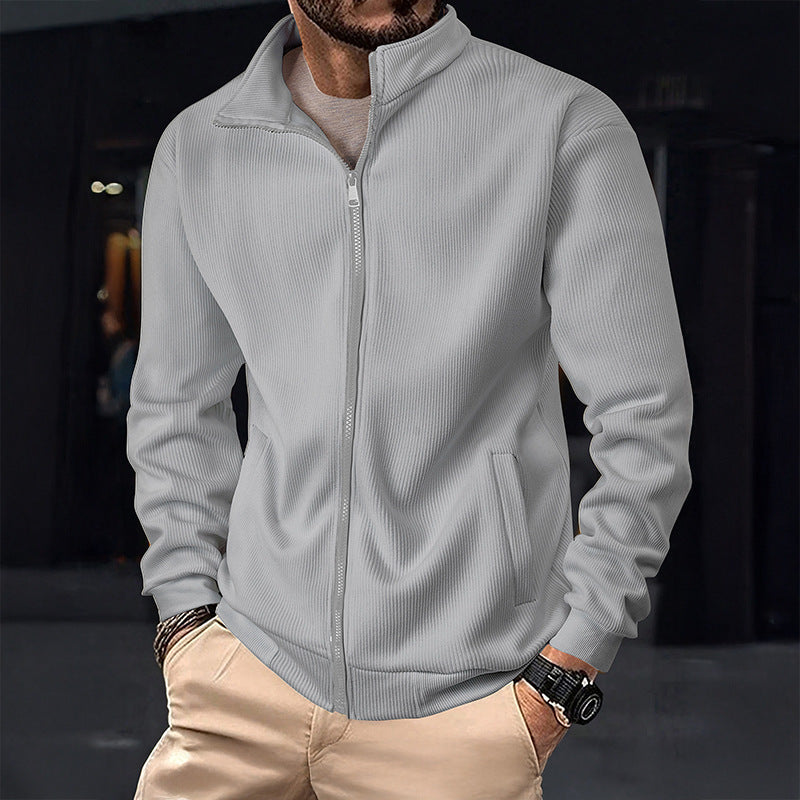 Herren Winterjacke Reißverschluss Hochkragen Trendy