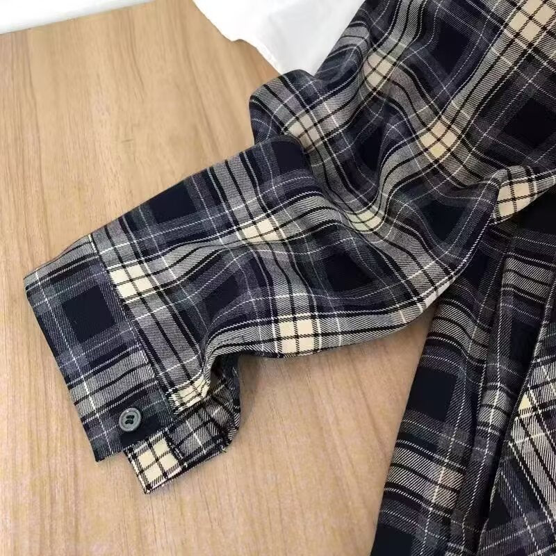 Herren Karo Hemd Mit Brusttasche Modern Lässig