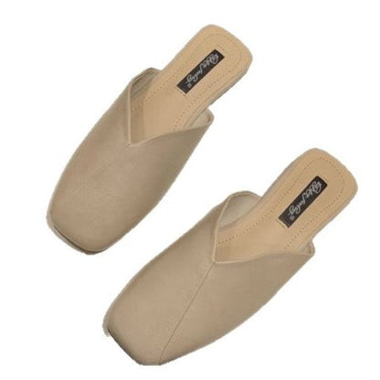 Damen Mules Modern mit Überkreuz-Design und Hochglanz