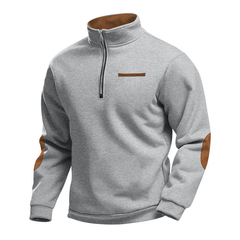 Herren Sweatshirt Stehkragen Reißverschluss Modisch Hochwertig