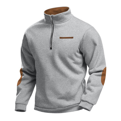 Herren Sweatshirt Stehkragen Reißverschluss Modisch Hochwertig