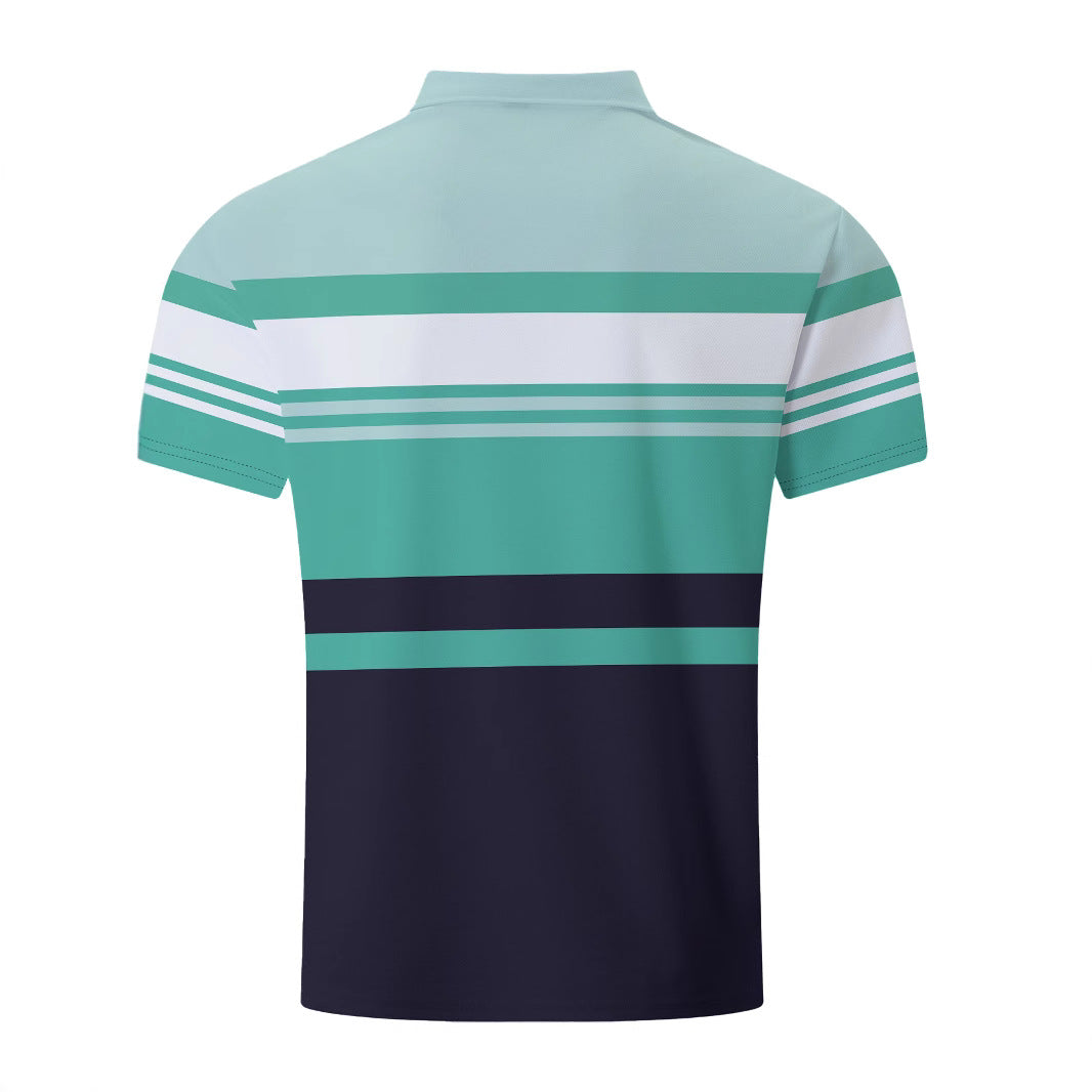 Herren Polohemd Modern mit Streifenmuster